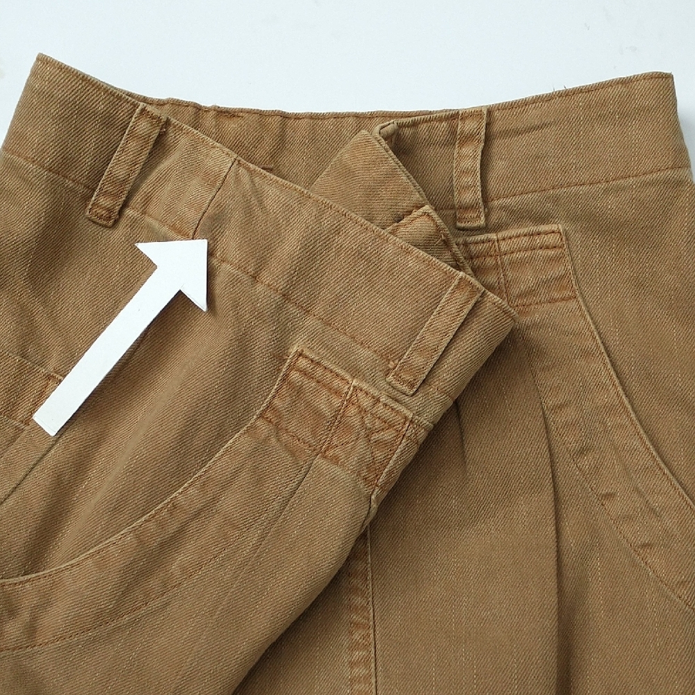 UNIVERSAL THREAD Women's High Rise Tan Barrel Pants. Size-8 - Picture 12 of 16